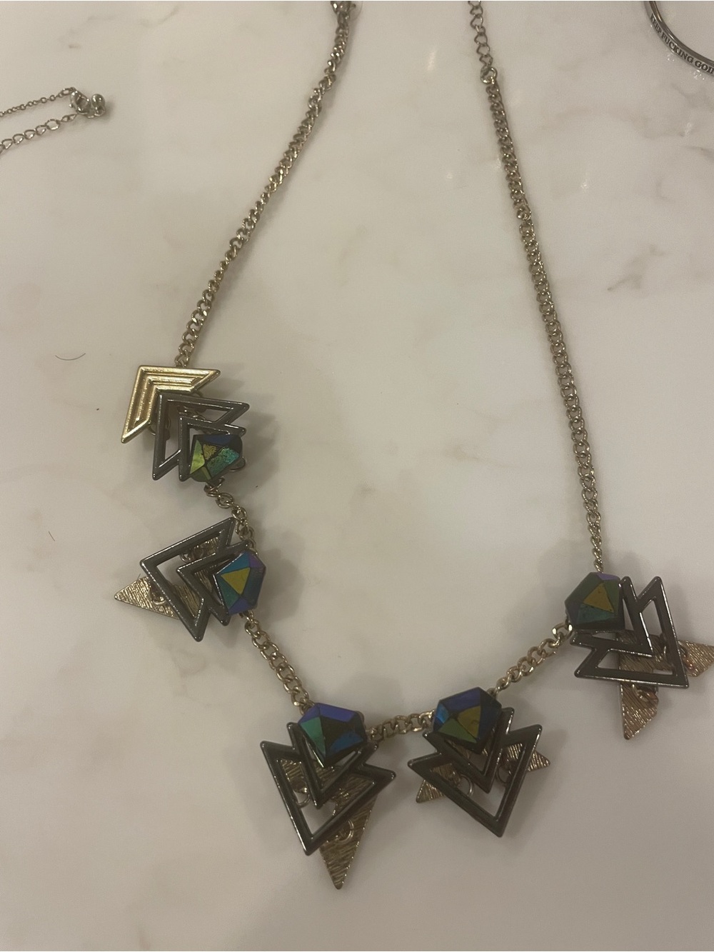 Geometric Multi-Color Statement Necklace - Women Jewelry